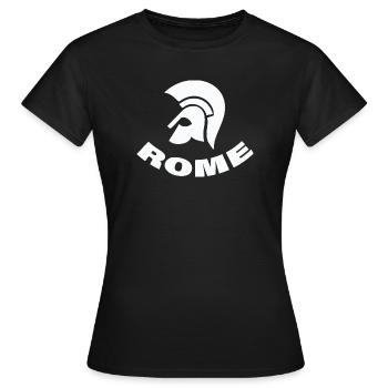 ROME - Frauen T-Shirt - Schwarz - Vorne - AI Model Female 172 dark (172cm)