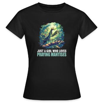 Mantes religieuses Mantes religieuses - T-shirt Femme - noir - Devant - AI Model Female 172 dark (172cm)
