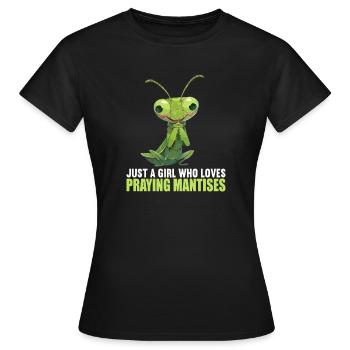 Mantes religieuses Mantes religieuses - T-shirt Femme - noir - Devant - AI Model Female 172 dark (172cm)
