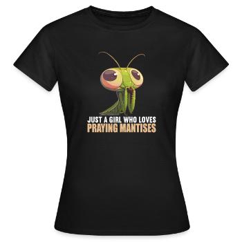 Mantes religieuses Mantes religieuses - T-shirt Femme - noir - Devant - AI Model Female 172 dark (172cm)