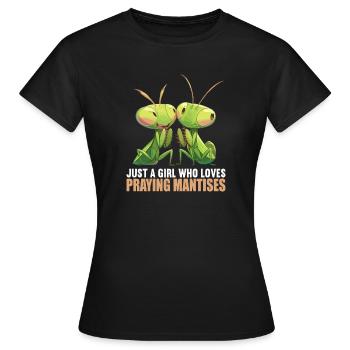Mantes religieuses Mantes religieuses - T-shirt Femme - noir - Devant - AI Model Female 172 dark (172cm)