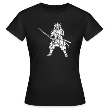 Samurai Splitter Mosaik Kunst Vektor - Frauen T-Shirt - Schwarz - Vorne - AI Model Female 172 dark (172cm)
