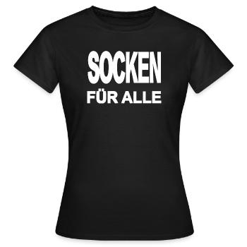 Socks - Women's T-Shirt - black - Front - AI Model Female 172 dark (172cm)