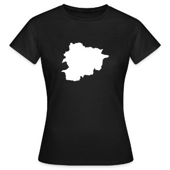Andorra Kontur Silhouette - Frauen T-Shirt - Schwarz - Vorne - AI Model Female 172 dark (172cm)
