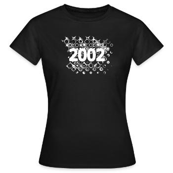 2002 2002 - Frauen T-Shirt - Schwarz - Vorne - AI Model Female 172 dark (172cm)