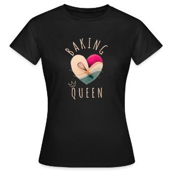Reine de la Boulangerie - Cœur ! - T-shirt Femme - noir - Devant - AI Model Female 172 dark (172cm)