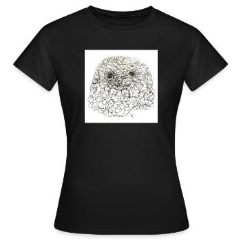 Bouclé Sherly - T-shirt Femme - noir - Devant - AI Model Female 172 dark (172cm)