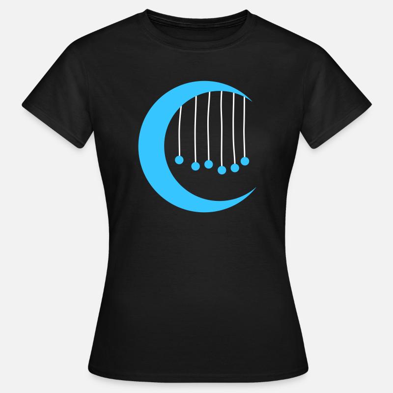 Blå måne med vindspel - Women's T-Shirt - black