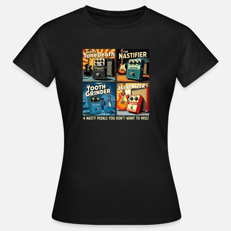 4 imaginary distortion pedals - Women's T-Shirt - black