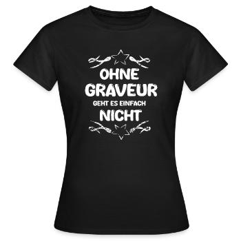 Graveur - T-shirt Femme - noir - Devant - AI Model Female 172 dark (172cm)