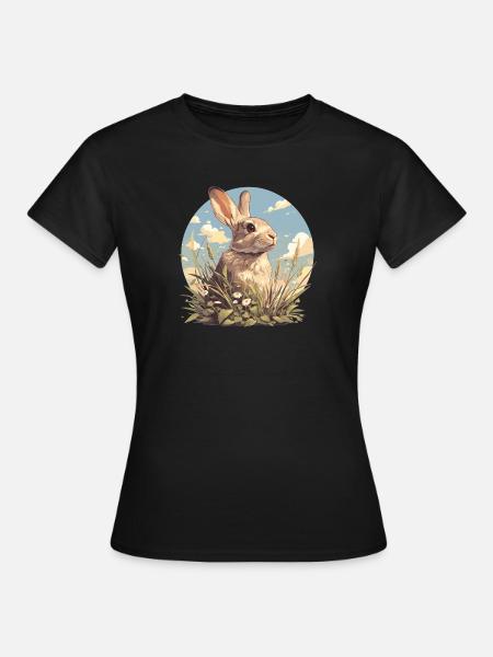 Hasen Hase - Frauen T-Shirt - Schwarz