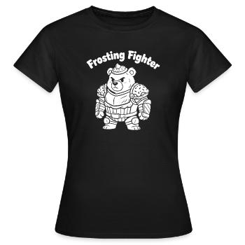 Frosting Fighter Bear - Women's T-Shirt - black - Front - AI Model Female 172 dark (172cm)