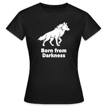 Né des ténèbres Loup - T-shirt Femme - noir - Devant - AI Model Female 172 dark (172cm)