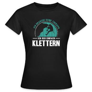 Bouldern Geschenke Klettern Kletterer Boulderer - Frauen T-Shirt - Schwarz - Vorne - AI Model Female 172 dark (172cm)