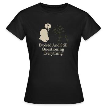 Charles Darwin Don Natural - T-shirt Femme - noir - Devant - AI Model Female 172 dark (172cm)