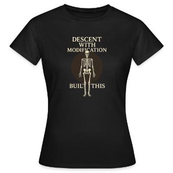 Charles Darwin Don Natural - T-shirt Femme - noir - Devant - AI Model Female 172 dark (172cm)