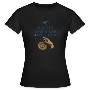 Charles Darwin Don Natural - T-shirt Femme - noir - Devant - AI Model Female 172 dark (172cm)