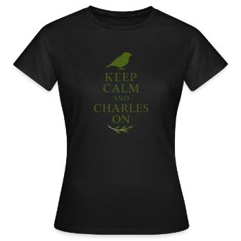 Charles Darwin Don Natural - T-shirt Femme - noir - Devant - AI Model Female 172 dark (172cm)