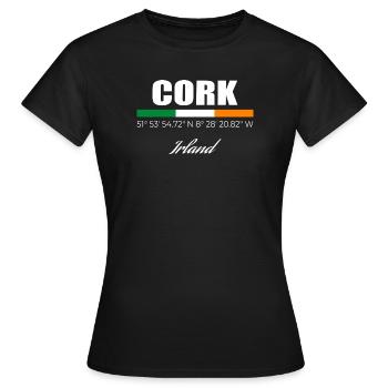 Cork - Women's T-Shirt - black - Front - AI Model Female 172 dark (172cm)