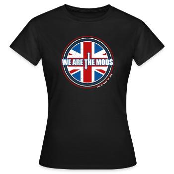 Wir sind die Mods Union Jack - Frauen T-Shirt - Schwarz - Vorne - AI Model Female 172 dark (172cm)