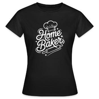 Home Baker – Hobby Baker Emblem - Women's T-Shirt - black - Front - AI Model Female 172 dark (172cm)
