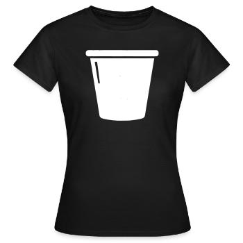 Vecteur d’icônes domestiques de seau de nettoyage de seaux - T-shirt Femme - noir - Devant - AI Model Female 172 dark (172cm)