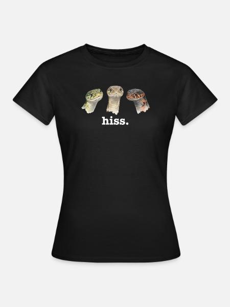 Schlangenzischen Lustiges Schlangenliebhaber Lusti - Frauen T-Shirt - Schwarz