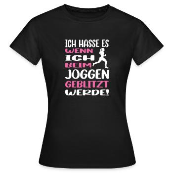 Jogging, Coureur Cadeau, Sport, Forme physique - T-shirt Femme - noir - Devant - AI Model Female 172 dark (172cm)