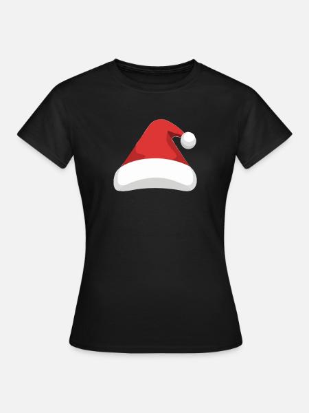 Elf Hat Santa Hat - Women's T-Shirt - black