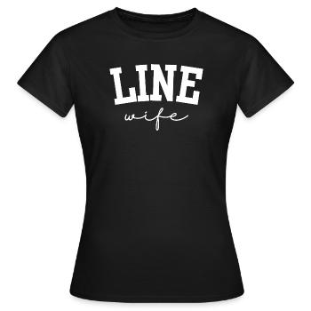Épouse de ligne Électricien Épouse - T-shirt Femme - noir - Devant - AI Model Female 172 dark (172cm)