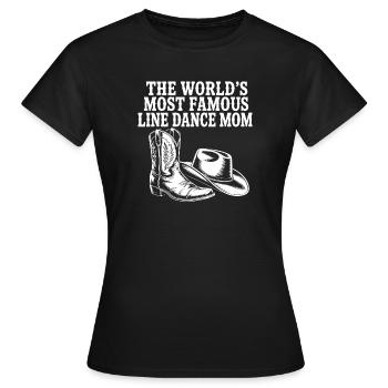 World Famous Line Dance Mom Western - Women's T-Shirt - black - Front - AI Model Female 172 dark (172cm)