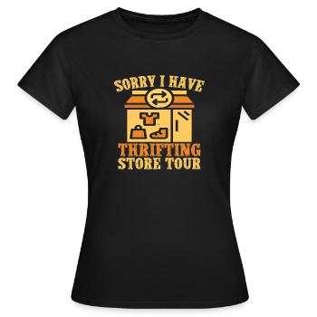 Magasin d’occasion Désolé d’avoir un magasin d’occasion - T-shirt Femme - noir - Devant - AI Model Female 172 dark (172cm)