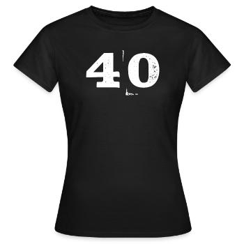 Grunge Vierzig Zahl Textur 40 - Frauen T-Shirt - Schwarz - Vorne - AI Model Female 172 dark (172cm)