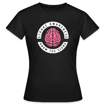 Stroke Stroke - Women's T-Shirt - black - Front - AI Model Female 172 dark (172cm)
