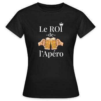 König des Aperitif Lustiges Aperitif-Geschenk - Frauen T-Shirt - Schwarz - Vorne - AI Model Female 172 dark (172cm)