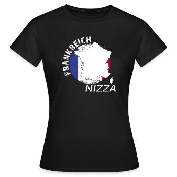Nizza - Frauen T-Shirt - Schwarz - Vorne - AI Model Female 172 dark (172cm)