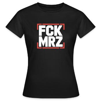 FCK MAR - Logo anti-CDU/CSU - T-shirt Femme - noir - Devant - AI Model Female 172 dark (172cm)