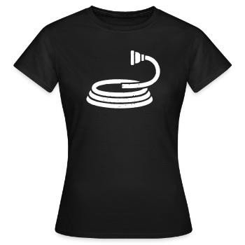 Tuyau d’arrosage d’arrosage Arrosage de jardin - T-shirt Femme - noir - Devant - AI Model Female 172 dark (172cm)