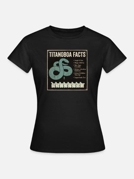 Titanoboa Facts Größte Schlange Der Urzeit - Frauen T-Shirt - Schwarz