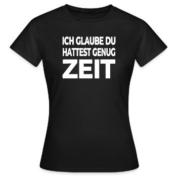 Time - Women's T-Shirt - black - Front - AI Model Female 172 dark (172cm)