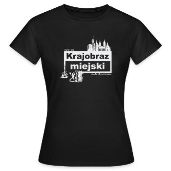 Paysage urbain - Polonais - prêt quand vous voulez - T-shirt Femme - noir - Devant - AI Model Female 172 dark (172cm)