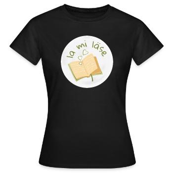 la mi läse - Women's T-Shirt - black - Front - AI Model Female 172 dark (172cm)