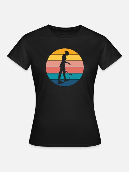 Tennis - Frauen T-Shirt - Schwarz