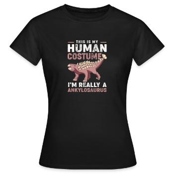 Ankylosaurus - Frauen T-Shirt - Schwarz - Vorne - AI Model Female 172 dark (172cm)
