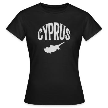 Chypre - T-shirt Femme - noir - Devant - AI Model Female 172 dark (172cm)