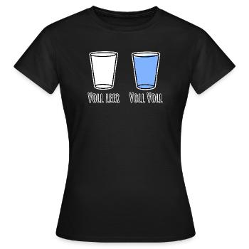 Voll leer und voll voll! Voll Deutsche Sprache! - Frauen T-Shirt - Schwarz - Vorne - AI Model Female 172 dark (172cm)