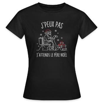 Joyeux Noël 2025 Humour Père Noël Original - Frauen T-Shirt - Schwarz - Vorne - AI Model Female 172 dark (172cm)