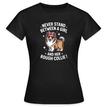 Rough Collie Sayings Funny Rough Collie Gift - Women's T-Shirt - black - Front - AI Model Female 172 dark (172cm)