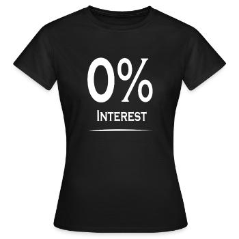 Null Prоzеnt Intеrеѕѕе - Women's T-Shirt - black - Front - AI Model Female 172 dark (172cm)