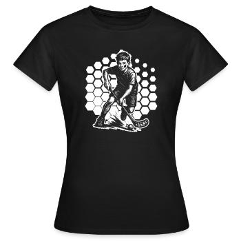 Motif floorball avec valeur de reconnaissance - T-shirt Femme - noir - Devant - AI Model Female 172 dark (172cm)